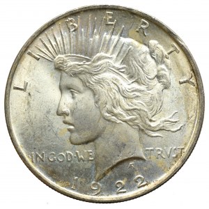 USA, 1 dolar 1922 Peace dollar