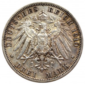 Niemcy, Badenia, 3 marki 1910