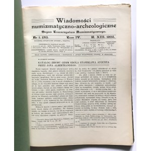 Wiadomości Numizmatyczno-Archeologiczne Nr 51/1902 rok