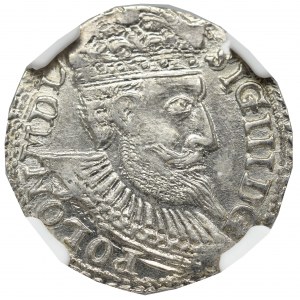 Sigismund III, 3 groschen 1598, Olcusia - NGC MS63+