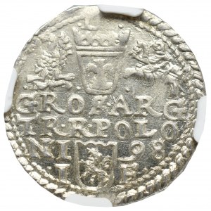 Zygmunt III Waza, Trojak 1598, Olkusz - NGC MS63