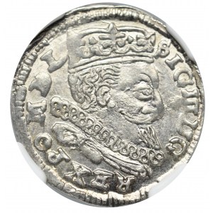 Sigismund III Vasa, 3 groschen 1598, Lublin - NGC MS65+