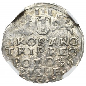 Zygmunt III Waza, Trojak 1598, Wschowa - NGC MS65