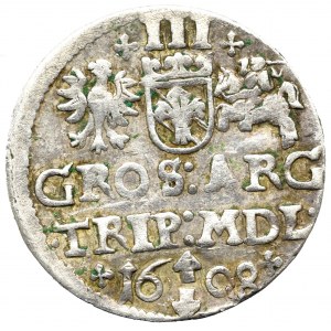 Sigismund III, 3 groschen 1608, Vilnius - extremely rare
