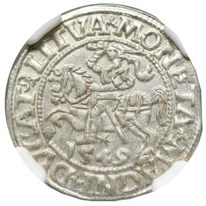 Sigismund II Augustus, Halfgroat 1549, Vilnius - LI/LITVA NGC MS65
