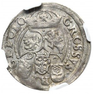 Zygmunt III Waza, Grosz 1597, Poznań - NIEOPISANY NGC MS61
