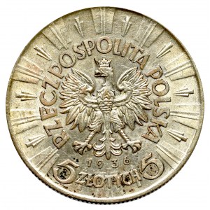 II Rzeczpospolita, 5 złotych 1936 Piłsudski