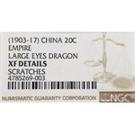 Chiny, Xuantong, 20 cash - NGC XF DETAILS