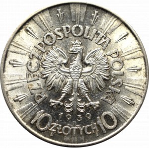 II Republic of Poland, 10 zloty 1939 Pilsudski