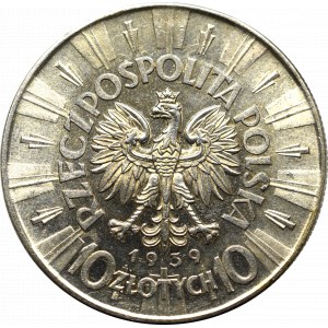 II Republic of Poland, 10 zloty 1939 Pilsudski