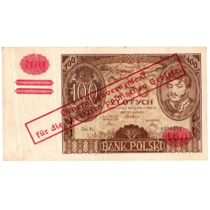 Generalne Gubernatorstwo, 100 złotych 1934 (1939) z nadrukiem, Kolekcja Lucow