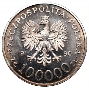 III RP, 100.000 złotych 1990 Solidarność