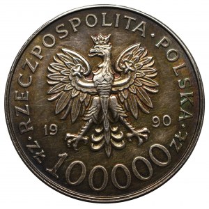 III RP, 100.000 złotych 1990 Solidarność