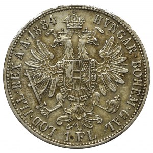 Austria, Franz Joseph, 1 florin 1884