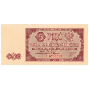 PRL, 5 złotych 1948 A