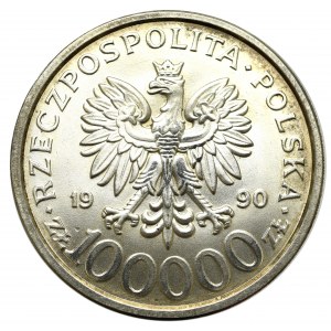 III RP, 100.000 złotych 1990 Solidarność typ B