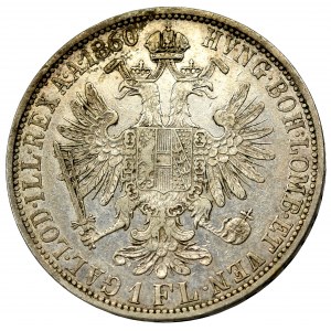 Austria-Hungary, Franz Joseph I, 1 florin 1860