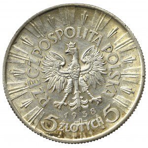 II Republic of Poland, 5 zloty 1938 Pilsudski