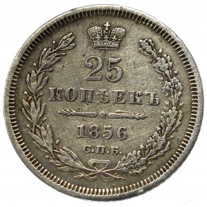 Rosja, Aleksander II, 25 kopiejek 1856 ФБ