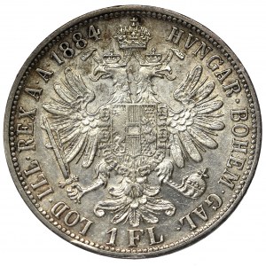 Austria, Franz Joseph, 1 florin 1884