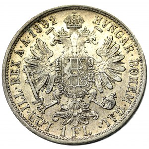 Austria-Hungary, Franz Joseph I, 1 florin 1892
