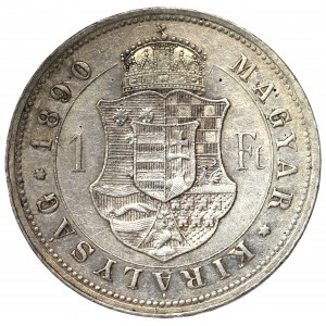 Hungary, Franz Joseph, 1 forint 1890, Kremnitz