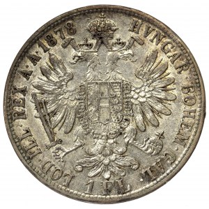 Austria-Hungary, Franz Joseph I, 1 florin 1878