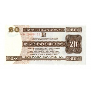 Pewex, Bon Towarowy, 20 dolarów 1979