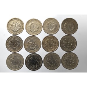 USA, zestaw monet 5 centów