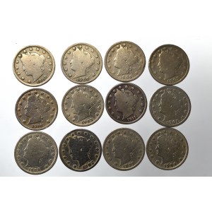 USA, zestaw monet 5 centów