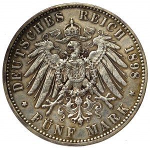 Germany, Preussen, 5 mark 1895