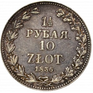 Poland under Russia, Nicholas I, 1-1/2 rouble=10 zloty 1836 MW, Warsaw