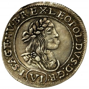 Austro-Węgry, Leopold I, 6 krajcarów 1673 KB, Kremnica