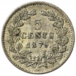 Niderlandy, William III, 5 cents 1879