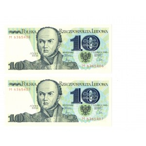 PRL, 10 złotych 1982 - 2 egzemplarze