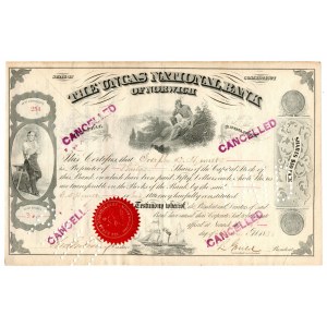 USA, Akcja The Uncas National Bank of Norwich 1880