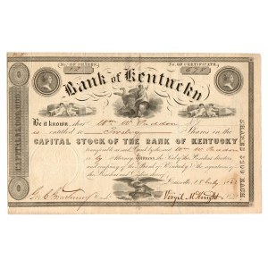 USA, Akcja Bank of Kentucky 1842
