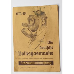 Drittes Reich, Antigasmaske mit Anleitung