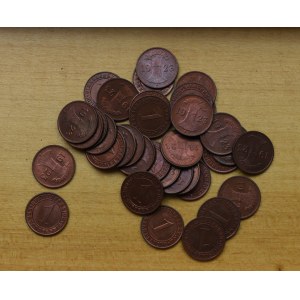 Germany, lot of 1 pfennig 1923