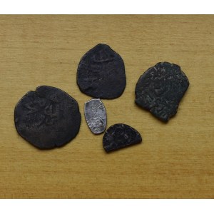 Gruzja, Armenia - zestaw 5 monet XIII-XVI w