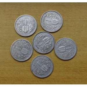 Austro-Węgry, zestaw monet 1 korona