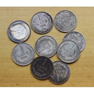 Łotwa, zestaw srebrnych monet