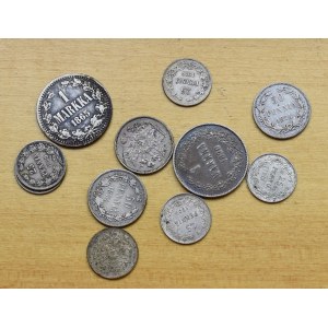 Finlandia, zestaw srebrnych monet