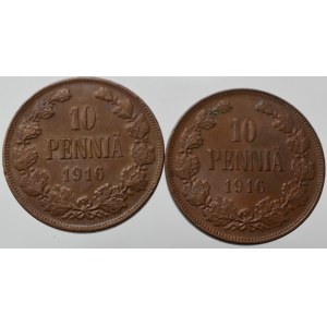 Rosyjska okupacja Finlandii, Mikołaj II, Zestaw 10 pennia 1916