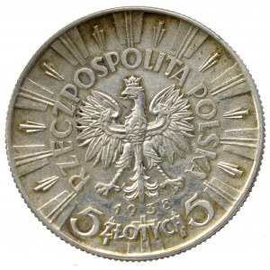 II Republic of Poland, 5 zloty 1938 Pilsudski
