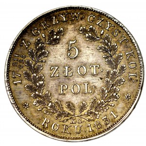 November uprising, 5 zloty 1831 - NGC MS62