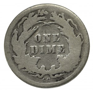USA, One dime 1877 CC Carson City - rare