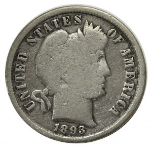 USA, One dime 1893 S