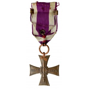 II RP, Krzyż Walecznych 1920 Knedler - numer 34747 z okuciem