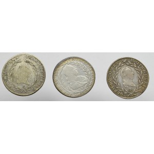 Austria, set 20 kreuzer (3 pcs)